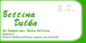 bettina dulka business card